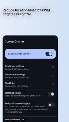 Screen Dimmer — Reduce flicker android App screenshot 3